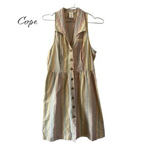 Cope Sleeveless Striped Dress Size Small